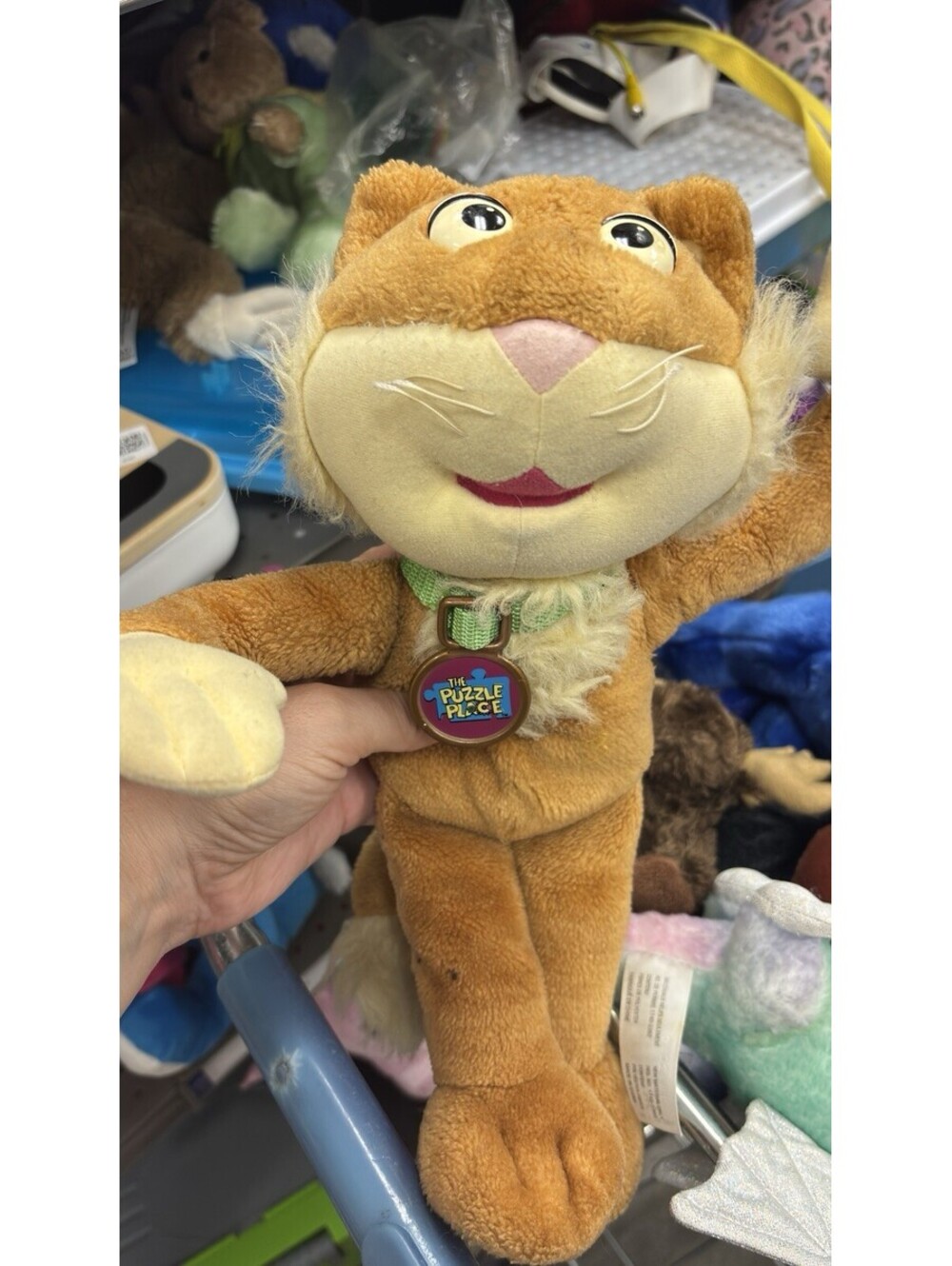 Vintage Fisher Price Plush The Puzzle Place Sizzle The Cat Plush 14” 1994